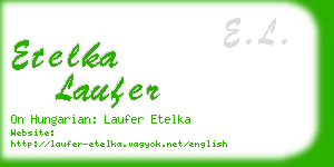 etelka laufer business card